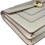 Bvlgari White/Pink Leather Serpenti Forever Shoulder Bag