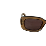Gucci Translucent Grey Rectangular-Framed Sunglasses