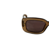 Gucci Translucent Grey Rectangular-Framed Sunglasses
