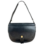 Dior Black Leather Vintage Flap Shoulder Bag