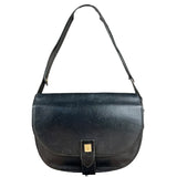 Dior Black Leather Vintage Flap Shoulder Bag