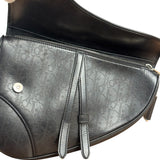 Christian Dior Black Calfskin Galaxy Saddle Messenger Bag