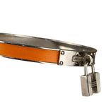 Hermes Orange Kelly H Lock Mini Clic Bracelet