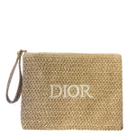 Christian Dior Beauty Raffia Woven Pouch