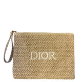 Christian Dior Beauty Raffia Woven Pouch