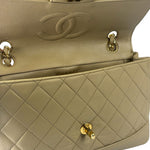 Chanel Vintage Beige Quilted Leather Diana Flap Bag 1989