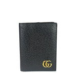 Gucci Black Leather GG Marmont Card Case