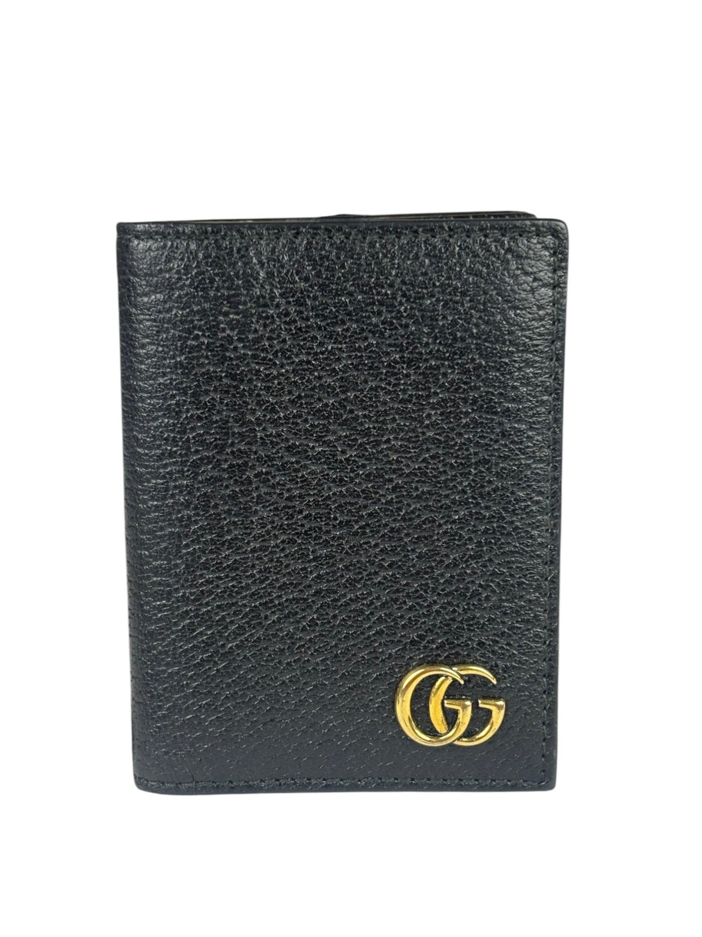 Gucci Black Leather GG Marmont Card Case