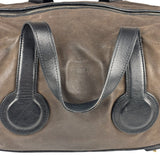 Celine Brown/Black Leather Bowling Bag