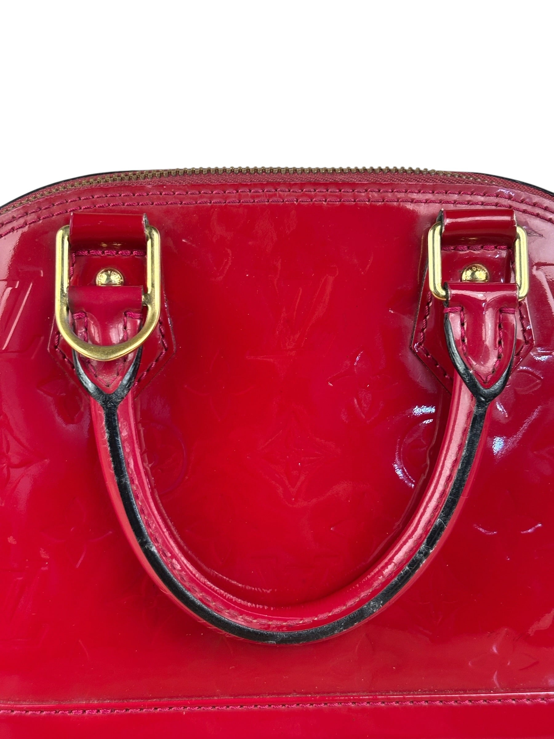 Louis Vuitton Red Monogram Vernis Alma bb