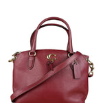 Coach Maroon Pebbled Leather Remi 2Way Bag