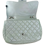 Chanel Light Sage Green Medium Classic Flap Shoulder Bag 2008