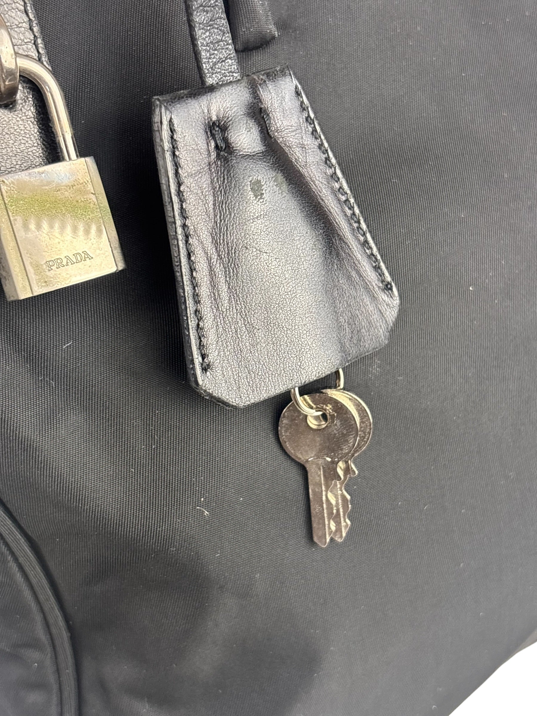 Prada Black Tessuto Nero Nylon Tote/Shoulder Bag