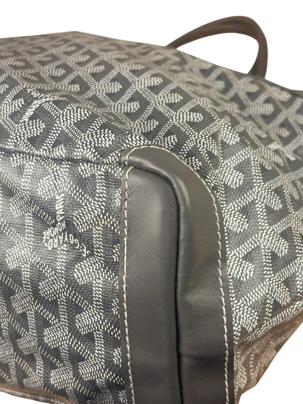 Goyard Grey Leather Bellechasse Medium Tote