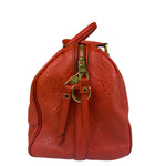 Louis Vuitton Orange Monogram Empreinte Speedy Bandouliere 30