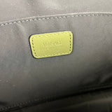 Versace Green Croc-Embossed Medusa Leather Clutch