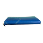 Tiffany & Co Blue Gradient Leather Long Zippy Wallet