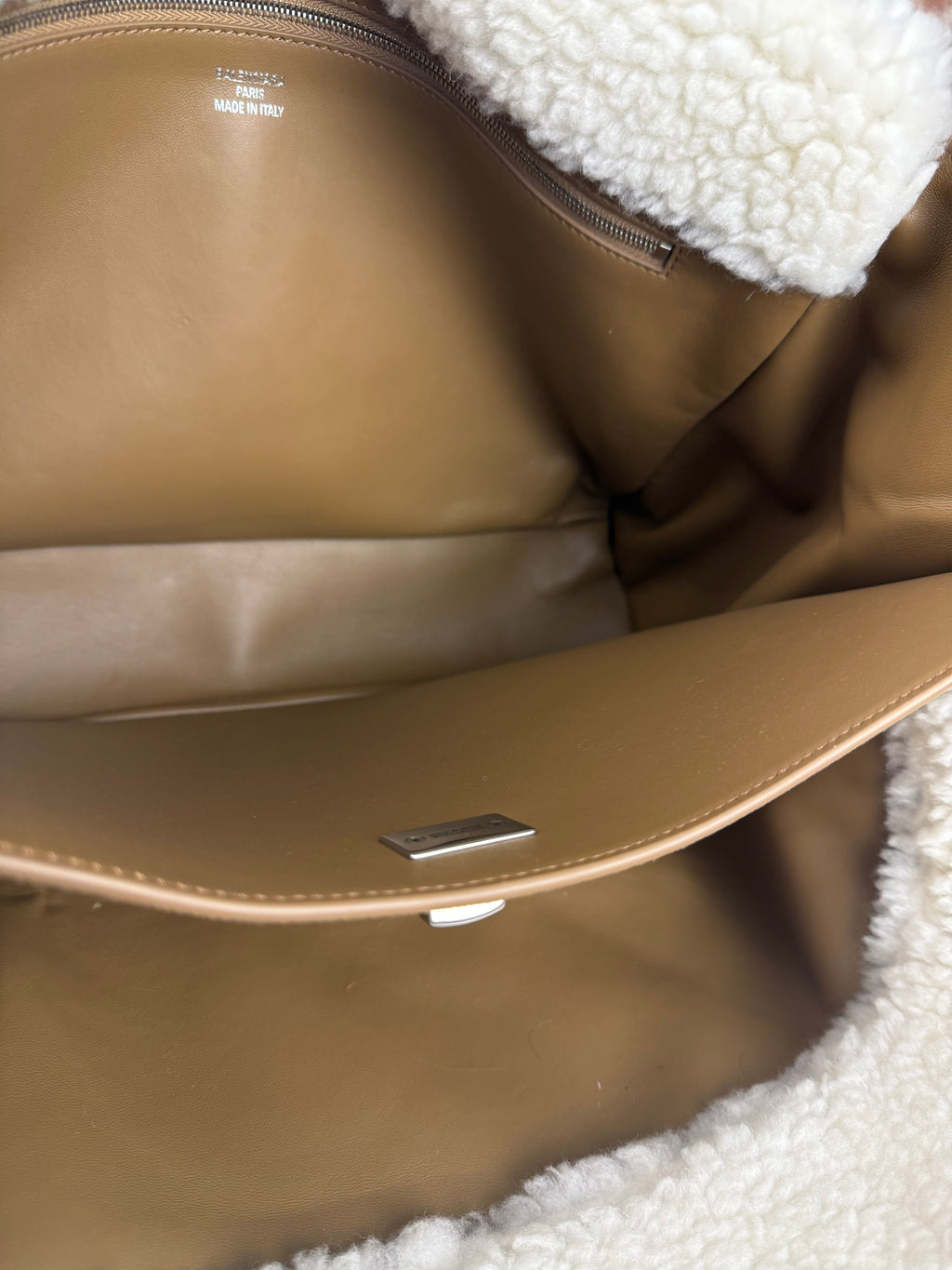 Balenciaga Rodeo Handbag Suede/Fleece Brown
