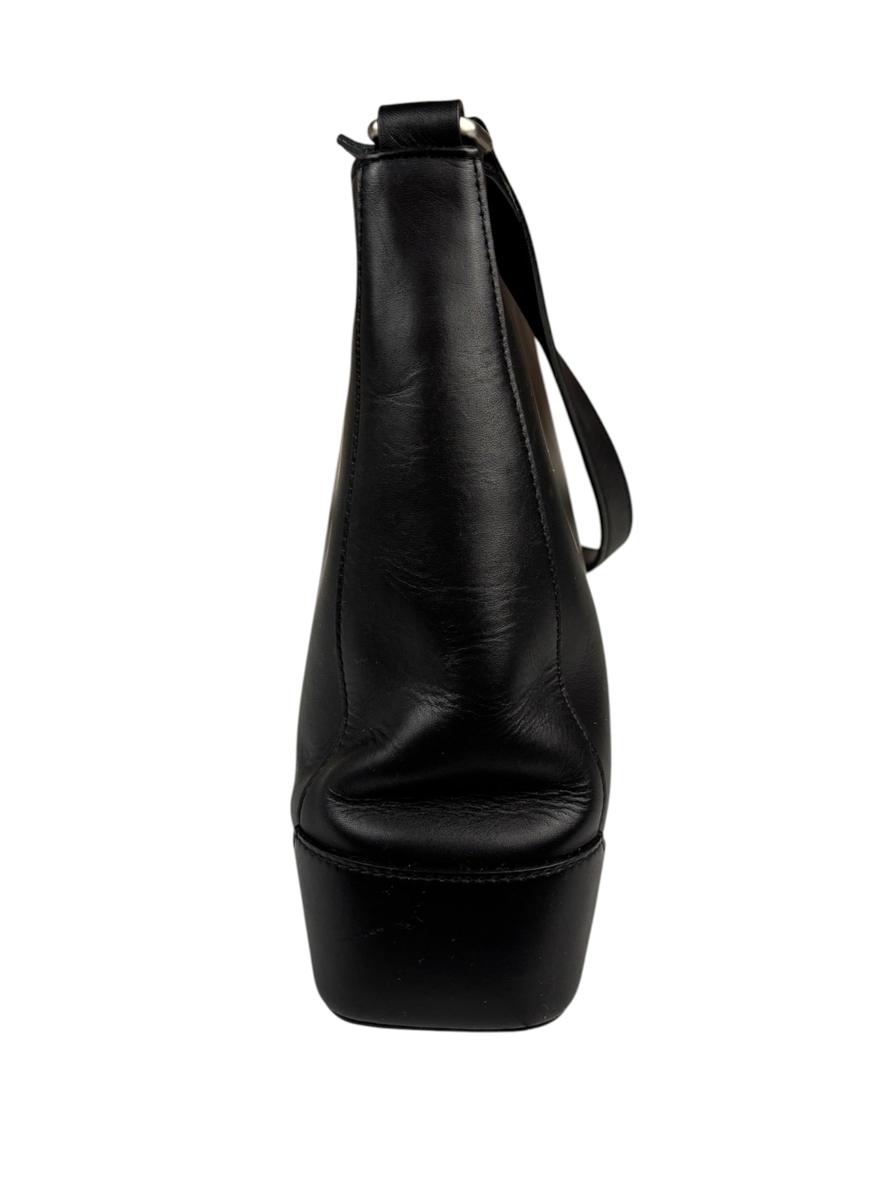 Burberry Black Leather Hobo Bag