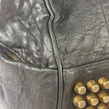 Alexander Wang Black Pebbled Leather Rocco Satchel