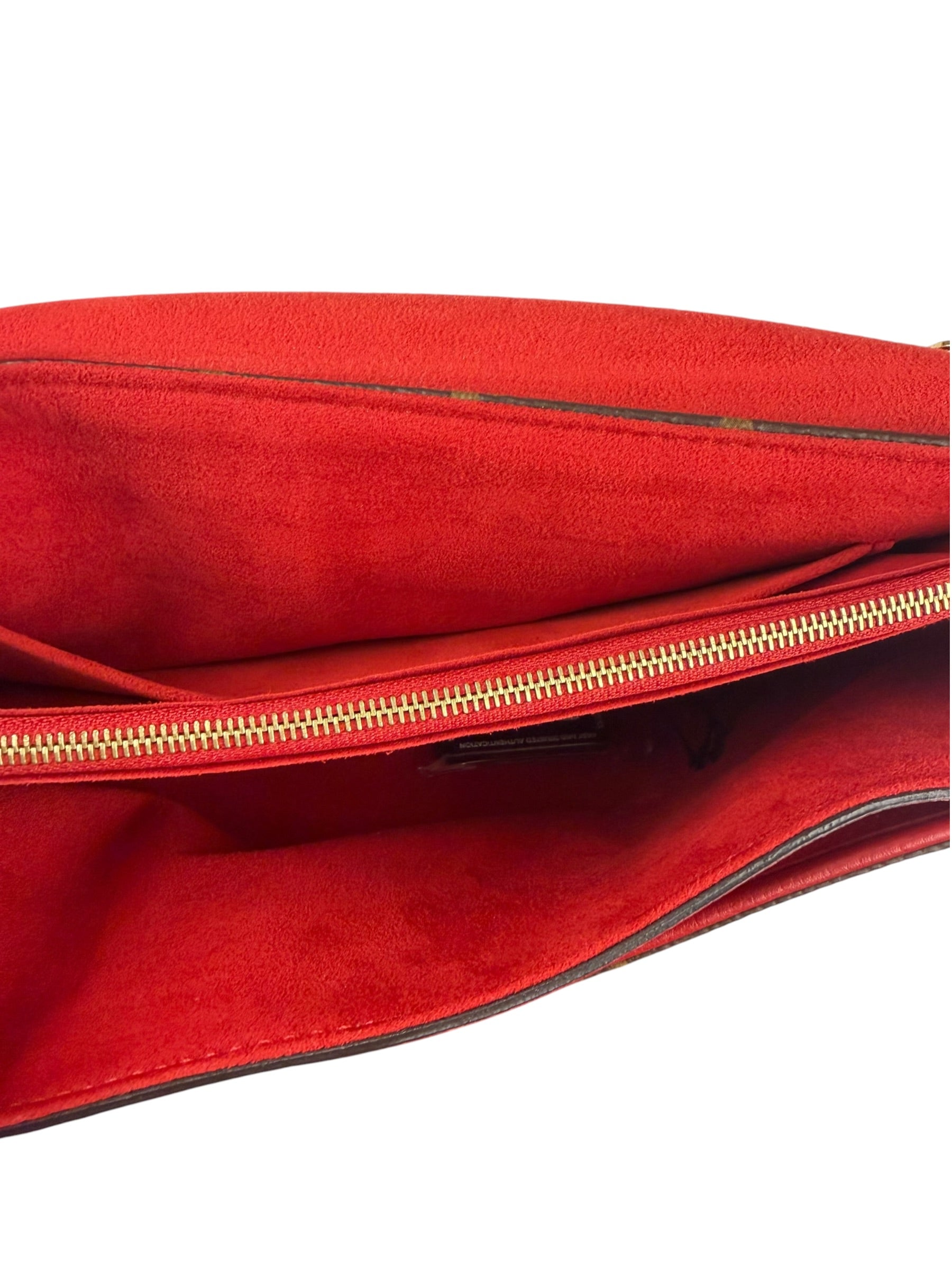 Louis Vuitton LV Monogram Red Leather Pallas Chain Bag
