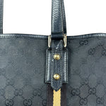Gucci GG Vintage Black Canvas Shoulder Tote