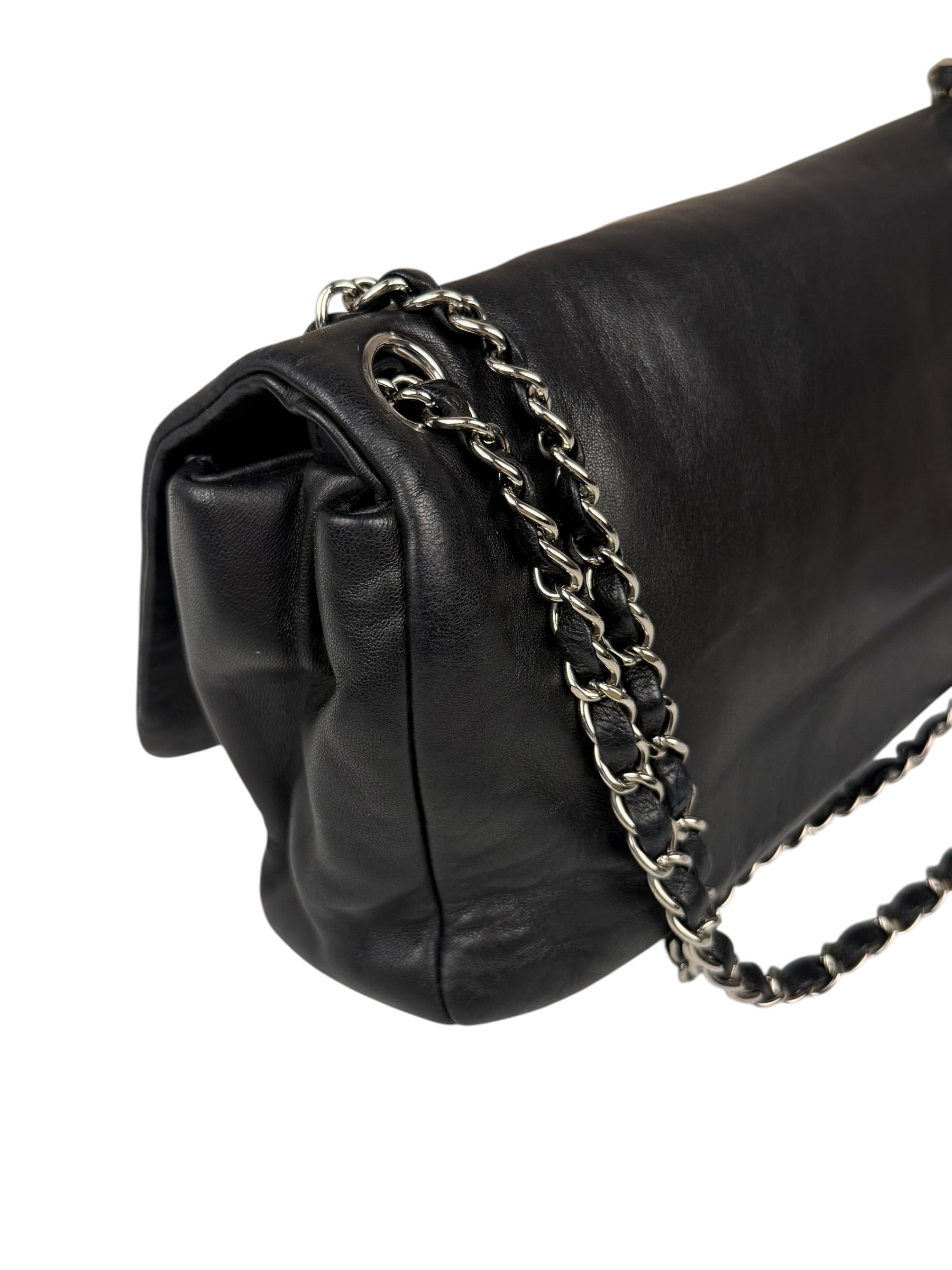 Chanel Black Leather CC Mirrored Mosaic Flap Bag 2008