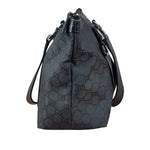 Gucci Black Leather Trim GG Canvas Abbey Zip Tote Bag