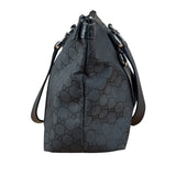 Gucci Black Leather Trim GG Canvas Abbey Zip Tote Bag
