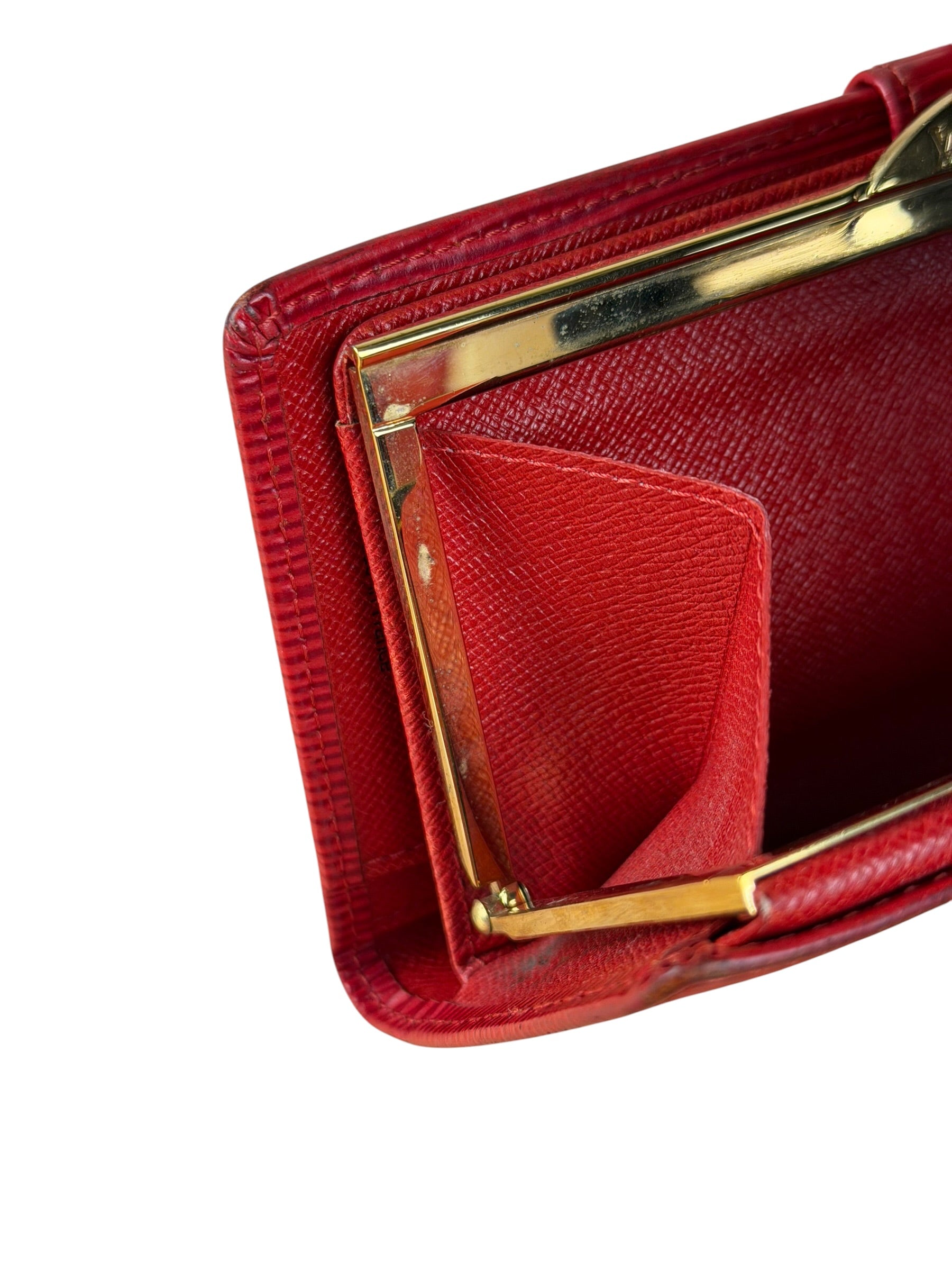 Louis Vuitton Vintage Red Epi Leather Agenda Cover Pochette