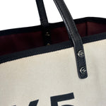 Chanel Black/White Leather Trim Whistle Charm 5x5=CC 2014