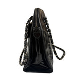 Chanel Vintage Black Patent Leather Envelope Chain Shoulder Bag 1998