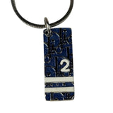 Christian Dior Silver Trotter Number 2 Oblique Pendant Necklace