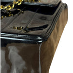 Chanel Black Patent Mademoiselle Single Flap Bag '95