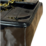 Chanel Black Patent Mademoiselle Single Flap Bag '95