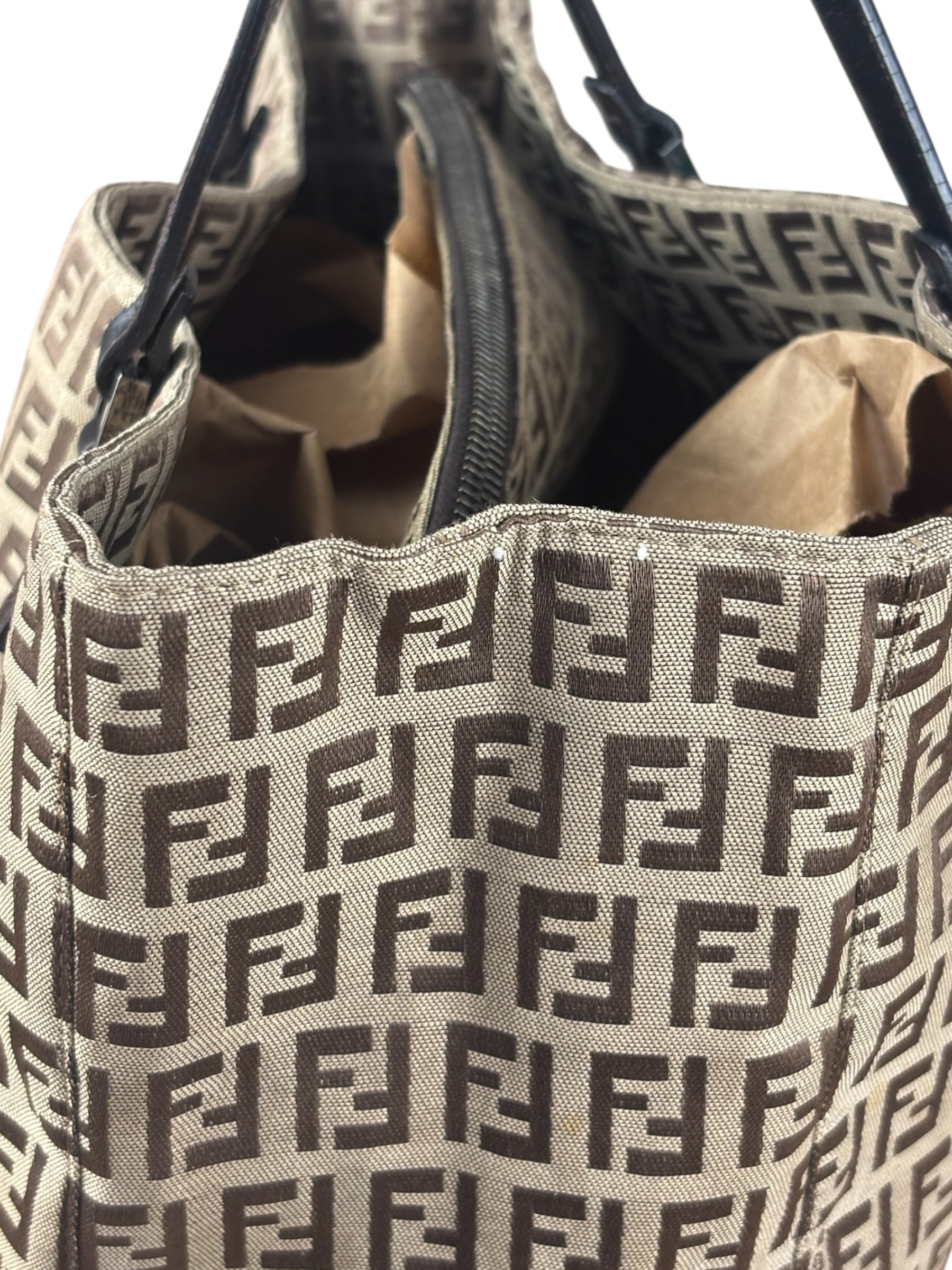 Fendi FF Vintage Canvas Tote Bag
