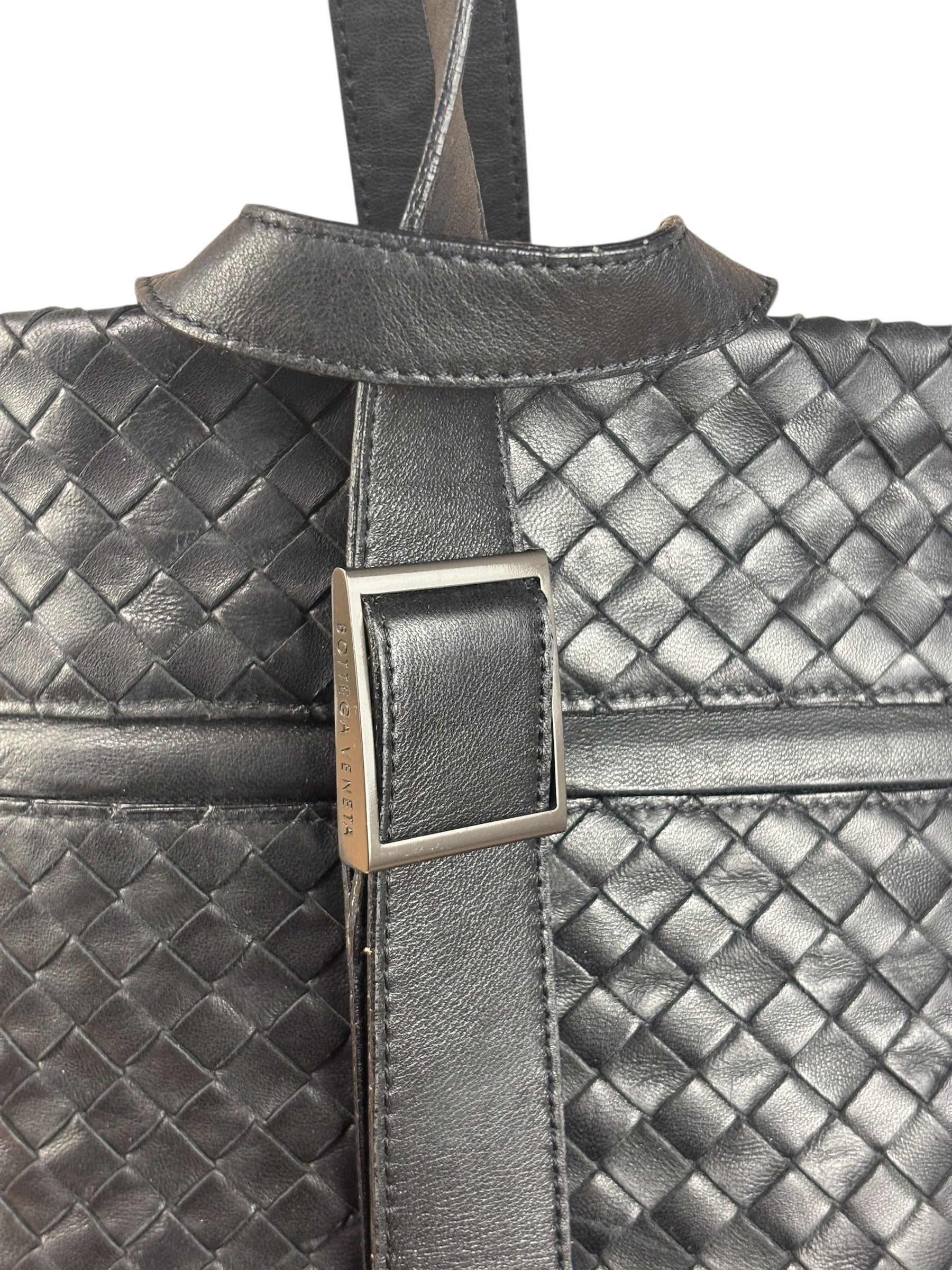 Bottega Veneta Black Intrecciato weave Shoulder bag
