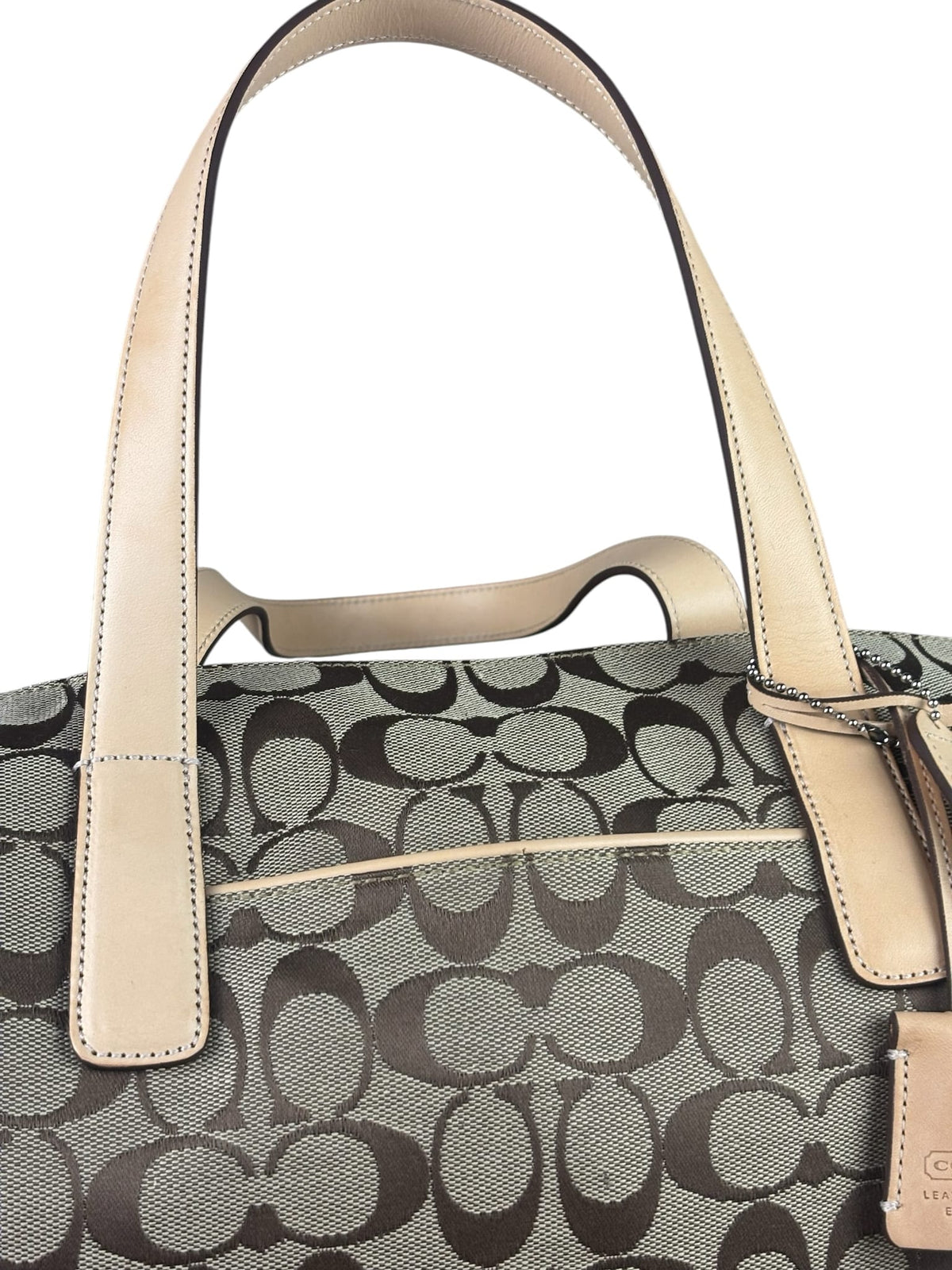 Coach Signature Jacquard Canvas Voyager Duffle Bag