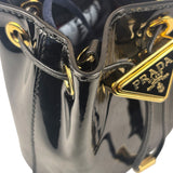 Prada Black Patent Leather Mini Chain Pouch