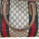 Gucci GG Vintage Coated Canvas Boston Bag
