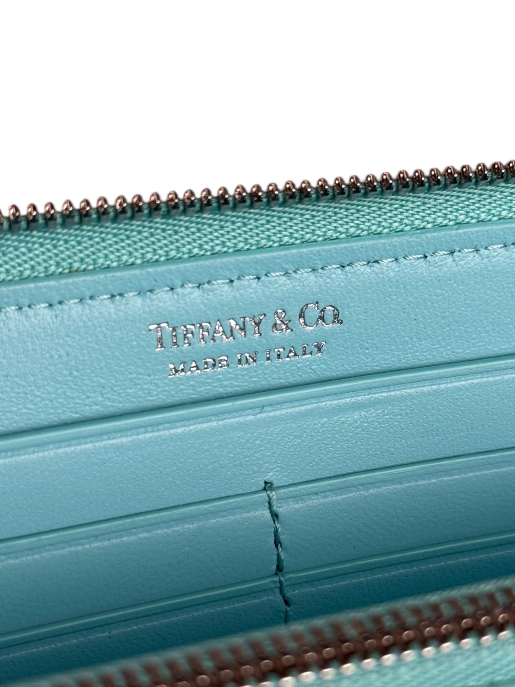 Tiffany & Co Blue Gradient Leather Long Zippy Wallet