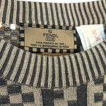 Fendi Vintage Brown FF Checkered Sweater