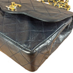 Chanel Dark Navy Quilted Leather Two-Toned CC Double Flap Bag '86-'88