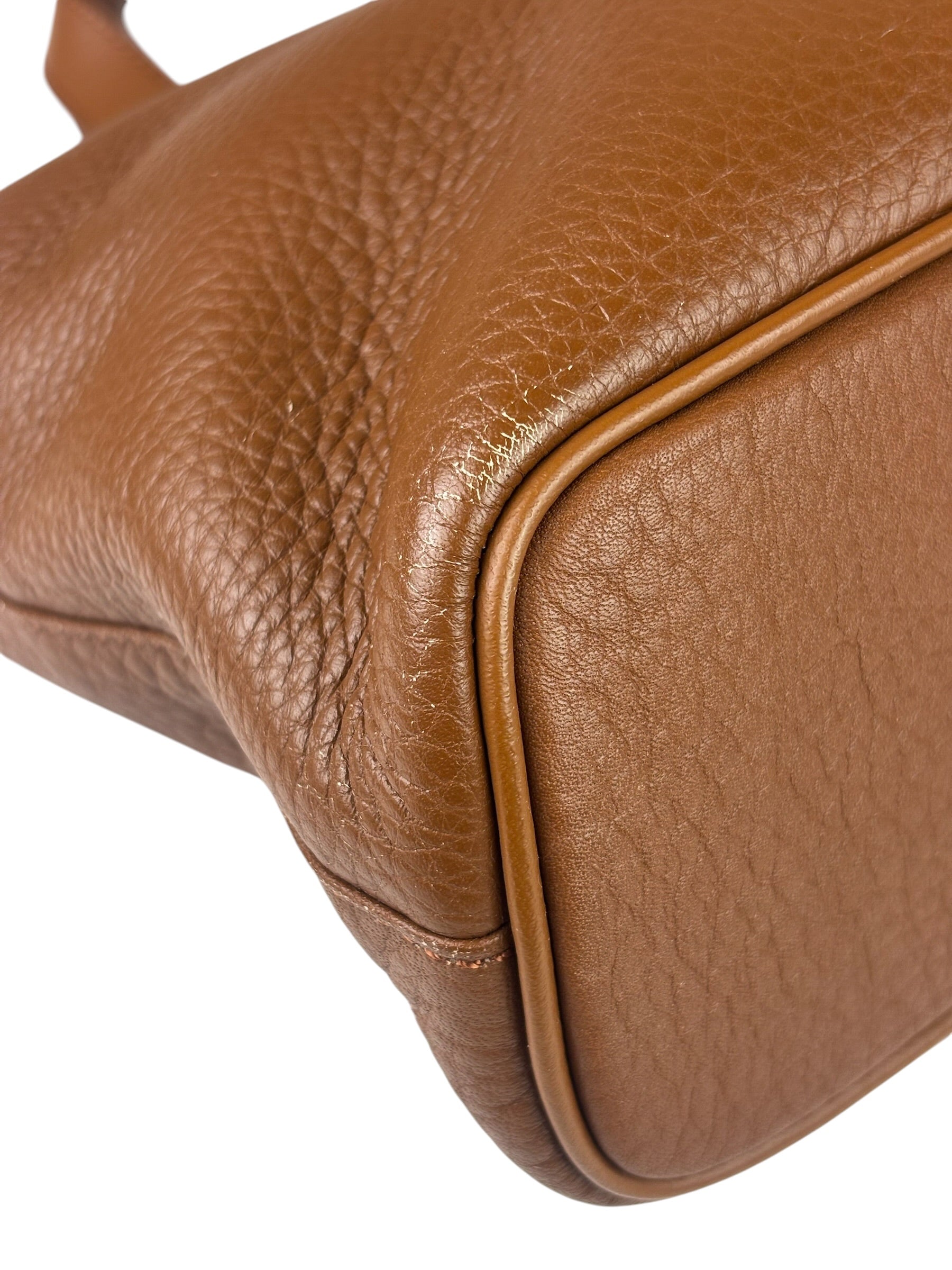 Burberry Vintage Tan Brown Leather Chestnut Shoulder Bag
