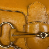 Gucci Horsebit Chain Leather Shoulder Bag Brown