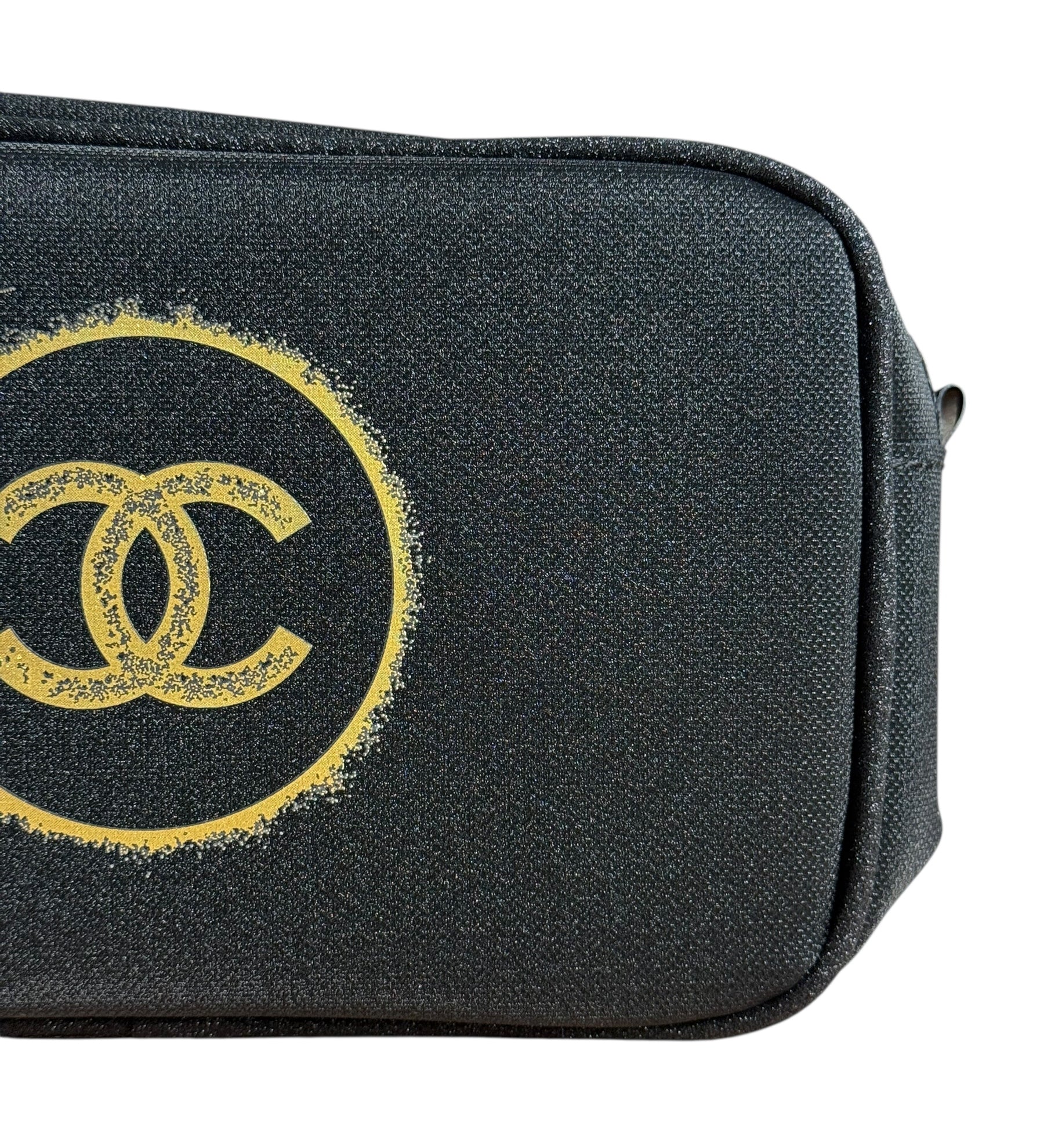 Chanel Beauty Sparkle Black Cosmetic Pouch