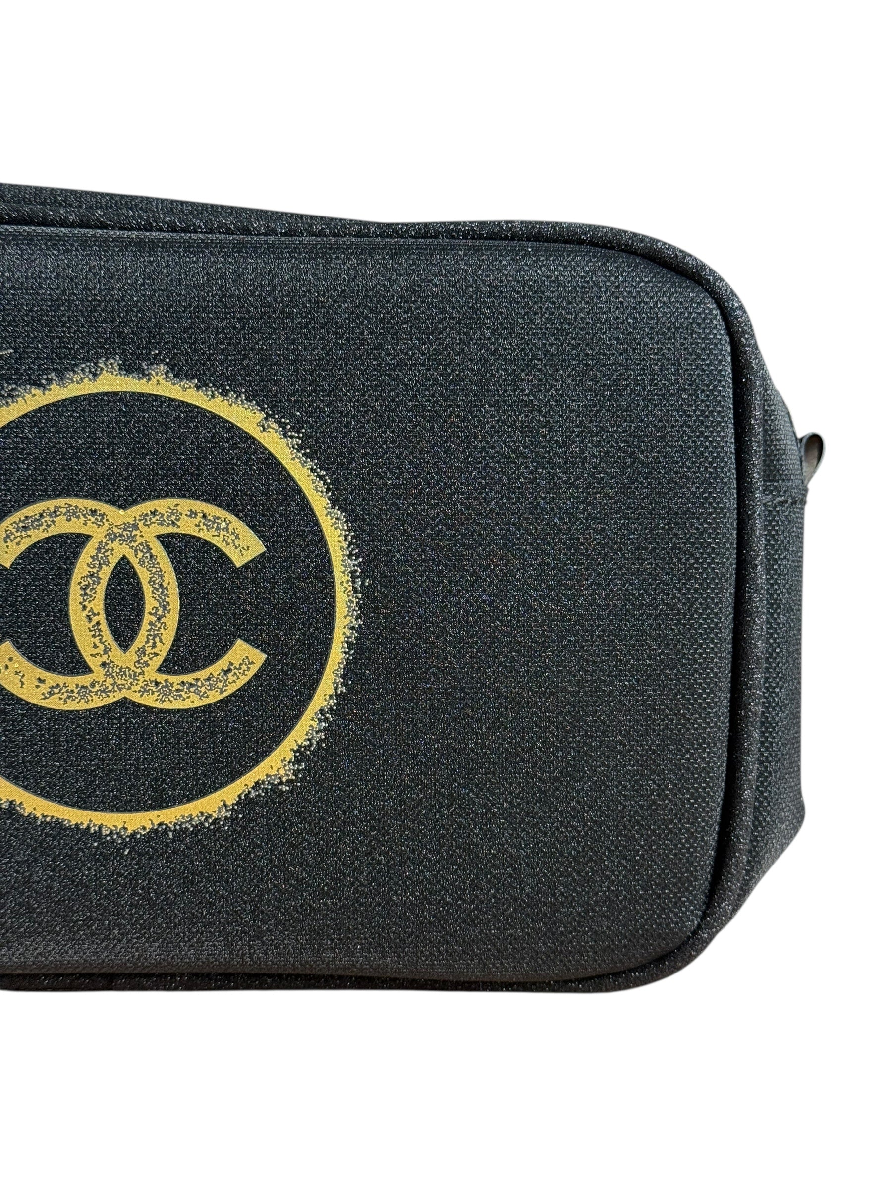 Chanel Beauty Sparkle Black Cosmetic Pouch