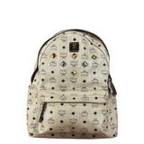 MCM Beige Leather Monogram Medium Stark Backpack