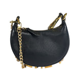 Fendi Vintage Black Leather Nano Fendigraphy Two-Way Bag Replacement Chains