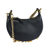 Fendi Vintage Black Leather Nano Fendigraphy Two-Way Bag Replacement Chains